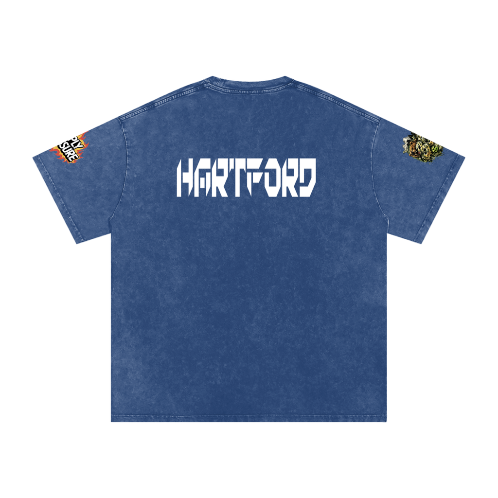 The Connecticut Collection Snow Washed Oversized Cotton T-Shirt