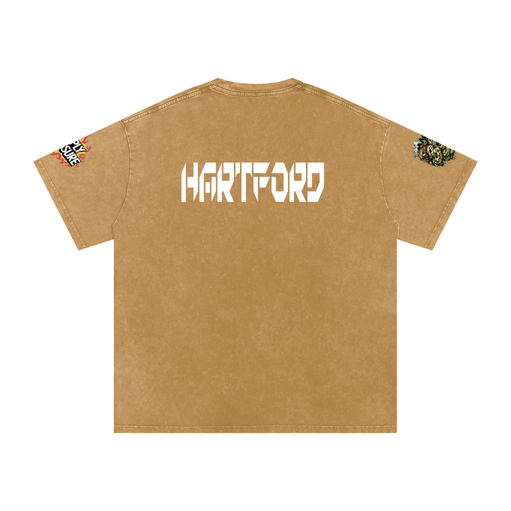 The Connecticut Collection Snow Washed Oversized Cotton T-Shirt