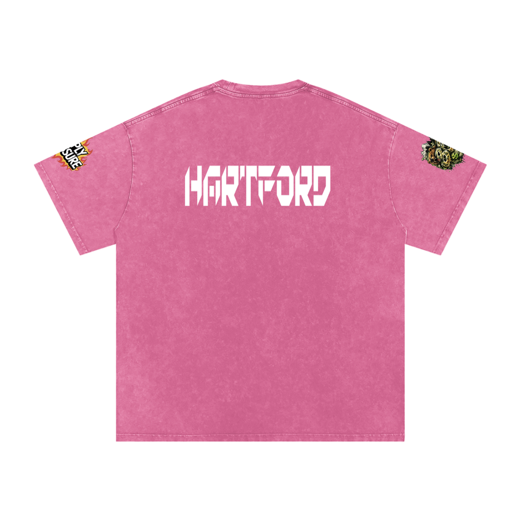 The Connecticut Collection Snow Washed Oversized Cotton T-Shirt
