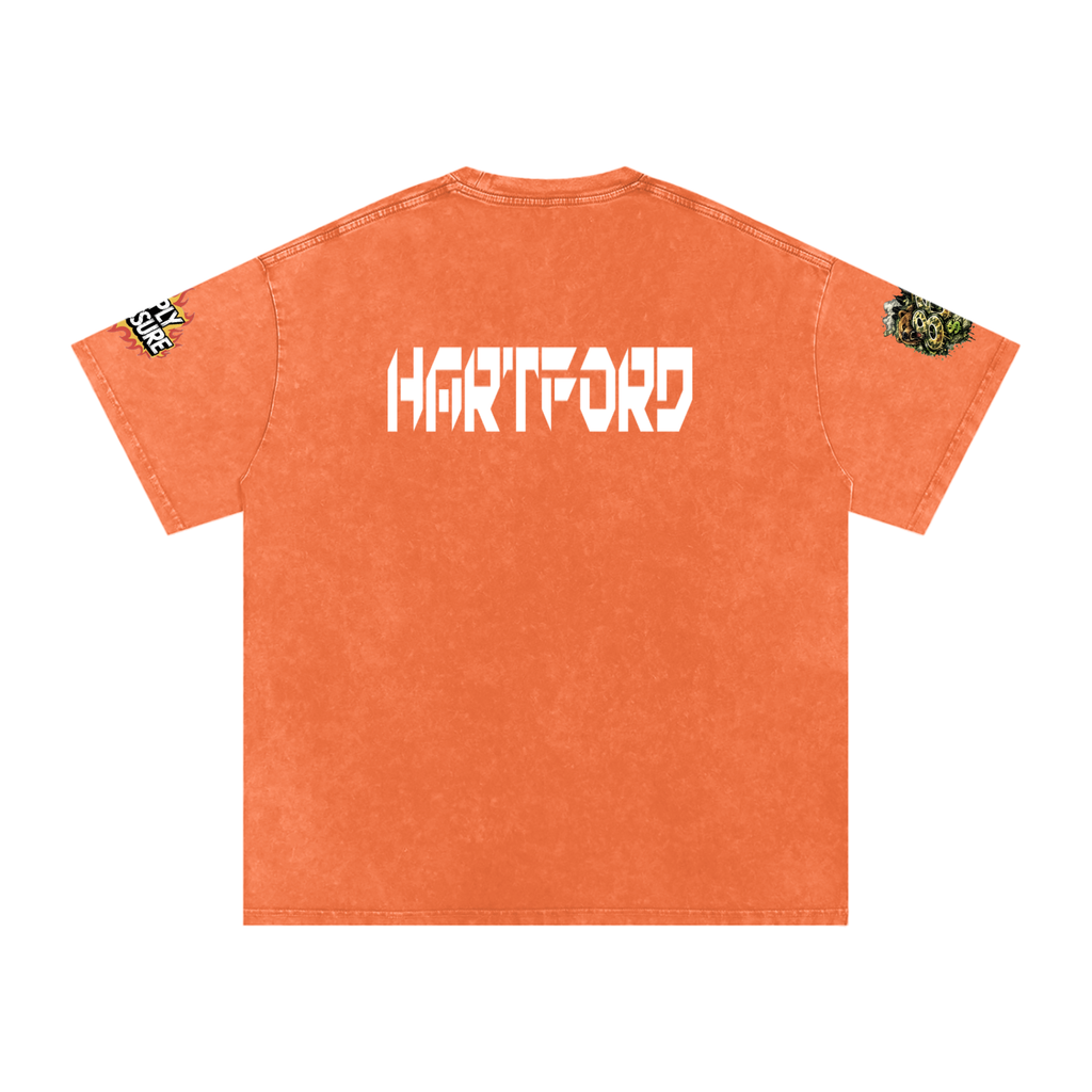 The Connecticut Collection Snow Washed Oversized Cotton T-Shirt