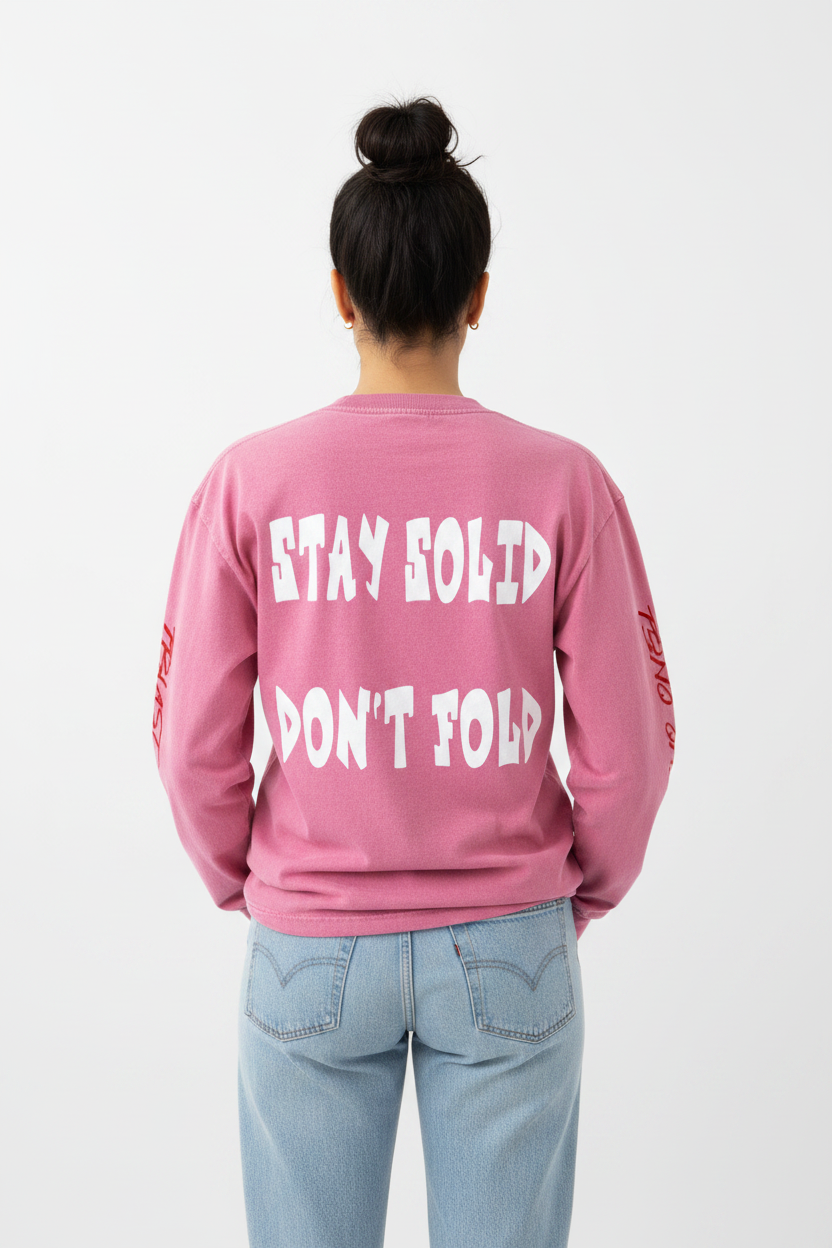 Loyalty Is Rare Acid Wash Oversize Long Sleeve T-Shirt