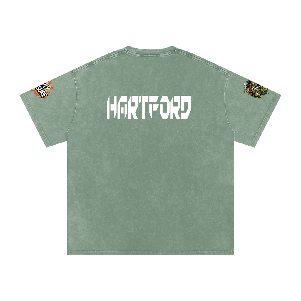 The Connecticut Collection Snow Washed Oversized Cotton T-Shirt