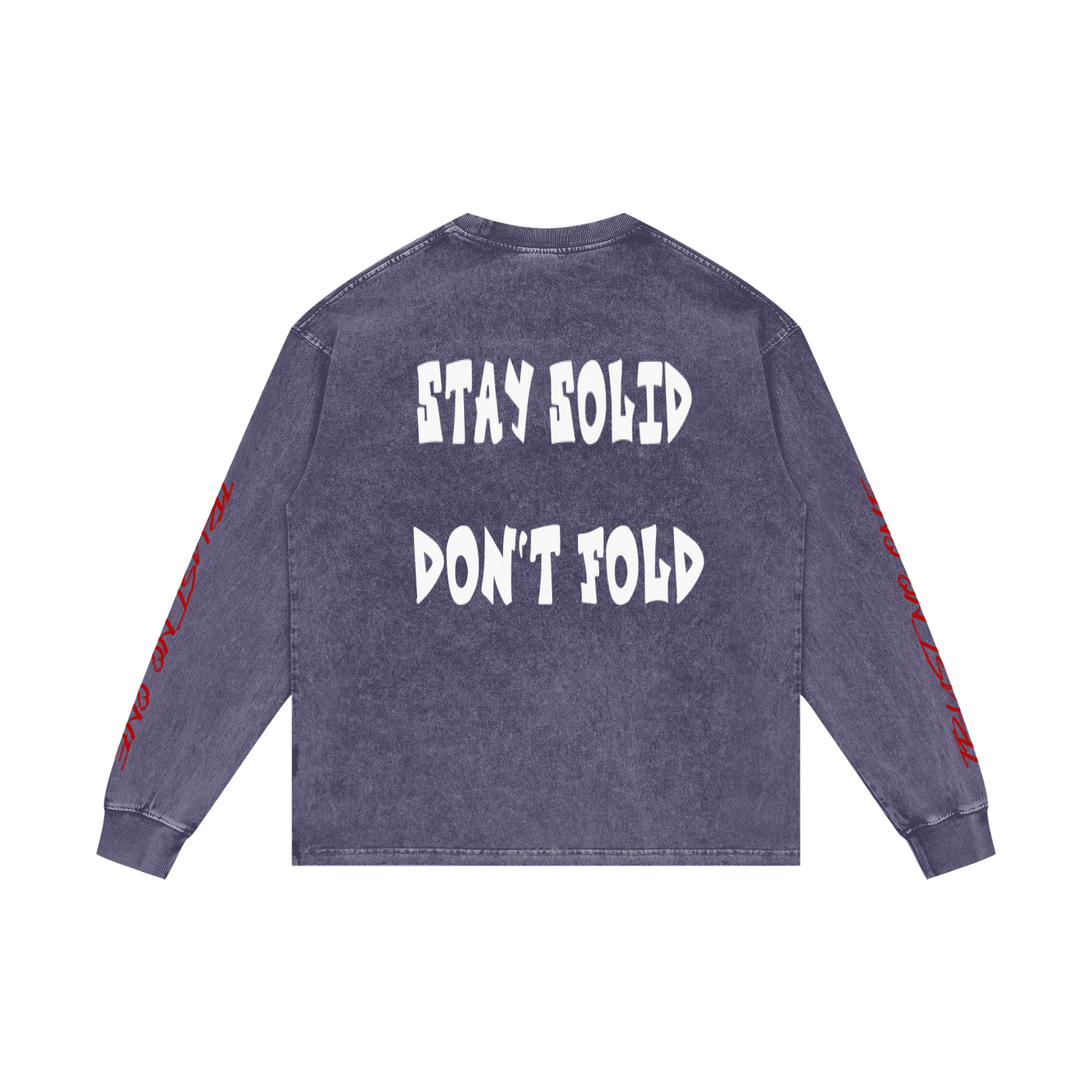 Loyalty Is Rare Acid Wash Oversize Long Sleeve T-Shirt